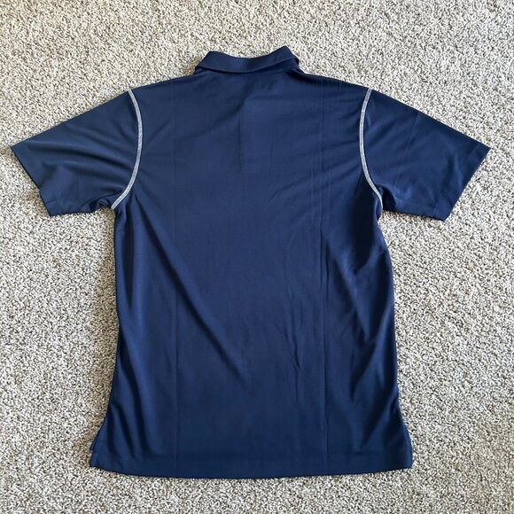Columbia Men's Sz Large Golf Navy Polo Shirt Xavier University Logo - Picture 2 of 10